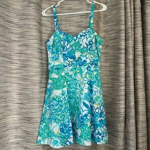 Blue and white lily pulitzer mini dress